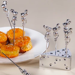 Stainless Steel Creative Mouse Cheese Fruit Fork Cute Fruit Skewer Set Swan Heart-shaped Base Kitchen Supplies Stainless Steel Creative Mouse Cheese Fruit Fork Cute Fruit Skewer Set Swan Heart-shaped Base Kitchen Supplies