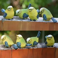 4 шт. DIY Имитационные Птицы Модель Животного Фигурка птицы домашняя Статуэтка для декора миниатюрное украшение для сада в виде Феи современные аксессуары