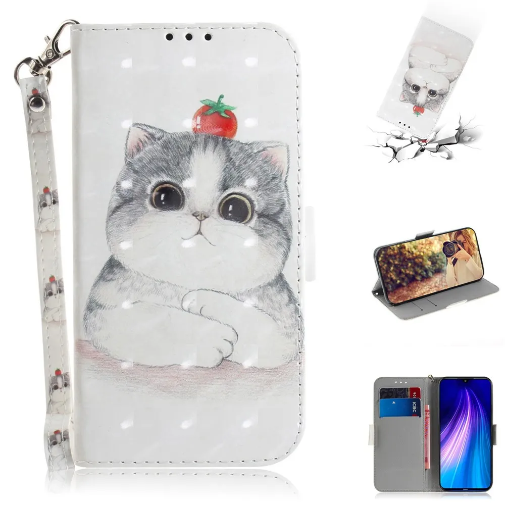 Purple Чехол для Xiaomi Redmi Note 8 Pro Redmi 7A K20 Pro 6 Pro 6A 7A чехол с бумажником держатель для карт чехол для Xiaomi Redmi Note 8 - Цвет: Purple