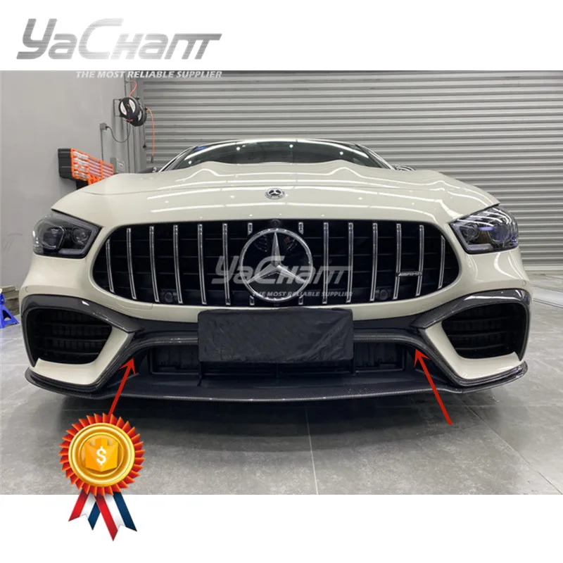 

Carbon Fiber Front Bumper Middle Insert Lip Fit For 2019-2021 MB AMG GT63S 4D Coupe X290 EDITION1-Aerodynamc-Package Style