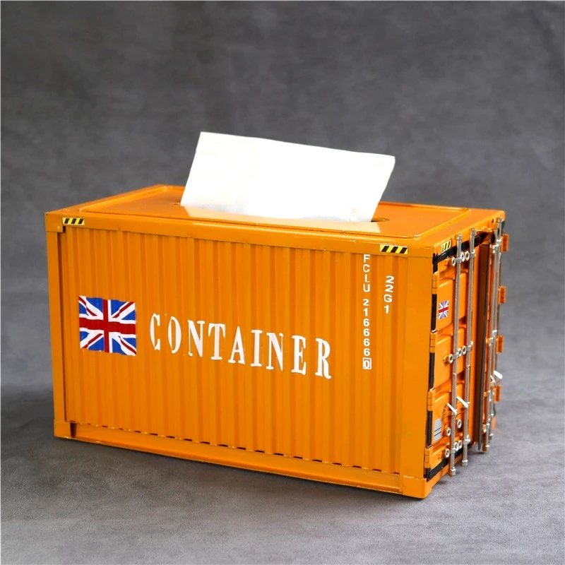 

Creative Iron Container Model Tissue Box Decor Metal Napkin Case Everyday Necessity Houseware Utensil Craft Ornament Accessories