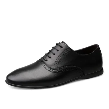 

Mens Casual Shoes Hot Sale Men Dress Flat Shoes Men's Business Oxfords Casual Shoe Men Black Leather Men Shoes *ZQ1301