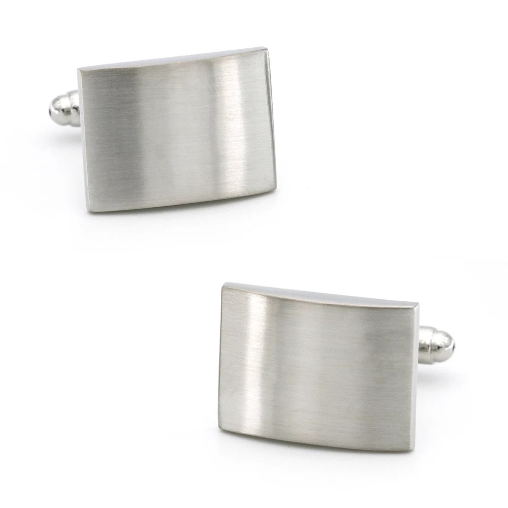 Business Design Rectangle Wire Drawing Cufflinks Quality Brass Material Silver Color Cuff Links Wholesale&ampretail | Украшения и