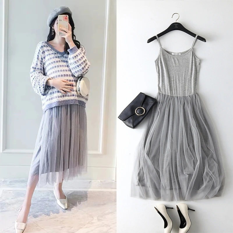 maternity casual lace off shoulder dress