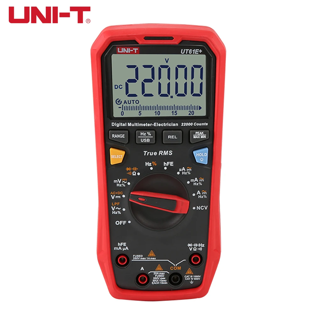 Новый обновленный Цифровой мультиметр UNI T UT61E + UT61D UT61B автоматический тестер