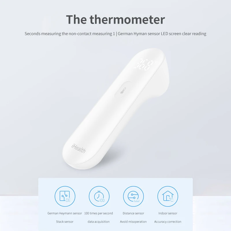 Xiaomi Mijia iHealth термометр для детей точный бесконтактный светодиодный цифровой
