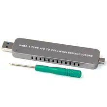 Алюминиевый сплав NVMe M.2 SSD для USB 3,1 внешний корпус PCI-E тип A/C мобильный твердотельный накопитель чехол-адаптер