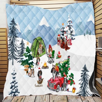

ChristmasQuilted Quilt Throw Blankets Christmas Gifts new Year's gift Children's gifts Bedding Cover Family Patchwork Tapestry