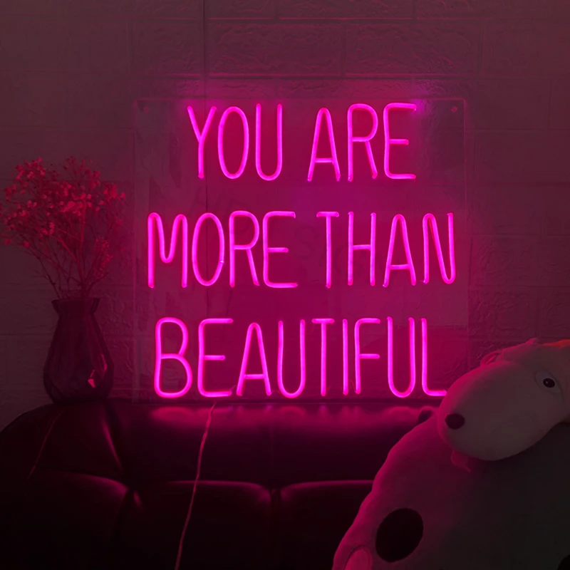 You Are More Than Beautiful Custom Led Neon Sign You Are More Than Beautiful Wall Decor For Store  Restaurant Birthday Wedding Party Neon Light Creative Gift|Neon Bulbs &  Tubes| - Aliexpress