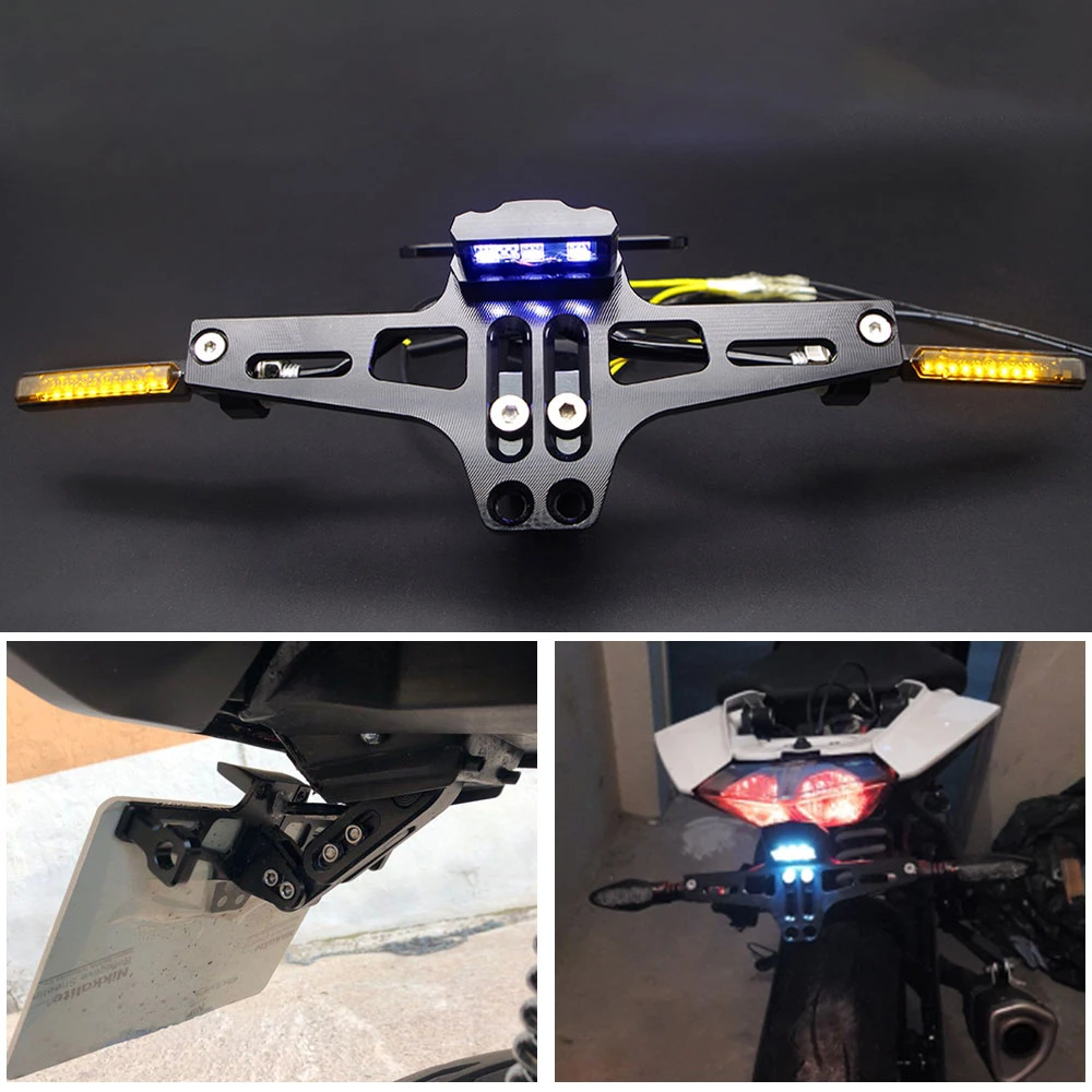 For Xmax Benelli Leoncino 500 Bajaj Pulsar Ns 0 Ducati Scrambler 800 Mt07 Motorcycle License Plate Holder Moto Accessories License Plate Aliexpress