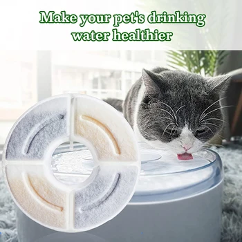 

8Pcs Activated Carbon Replacement Filter Pet Cat Fountain Dispenser Automatic Flower Water Charcoal Filters Dog Cat Drink Filter