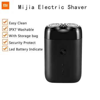 

Xiaomi Mijia Electric Shaver 2 Floating Head Mi Portable Waterproof Razor Shavers USB Rechargeable With Storage Bag LED Indicate