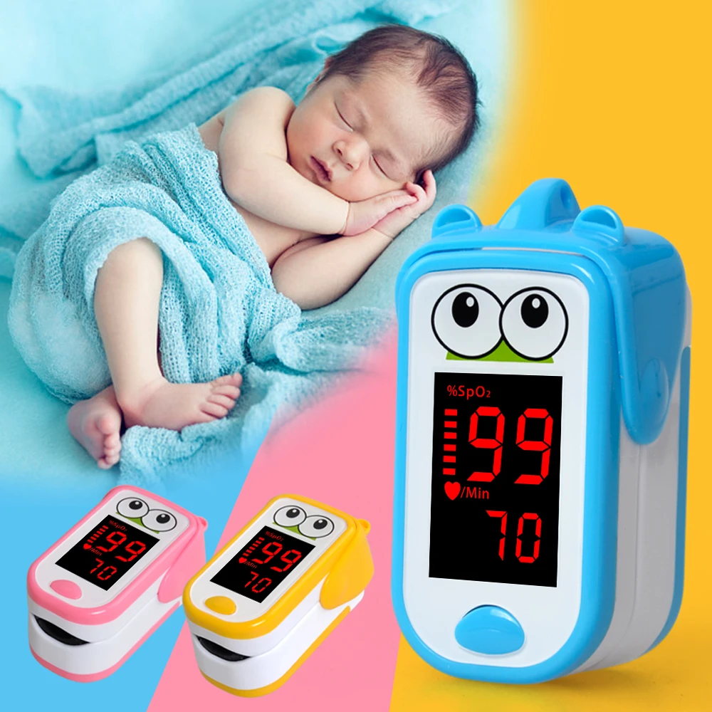 

Baby Finger Pulse Oximeter Neonatal Children kids fingertip Pulsioximetro Pediatric Oximetro De Dedo SpO2 PR Monitor 1-14 years