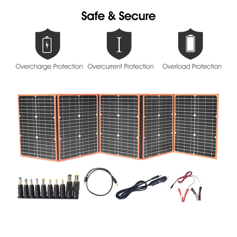 18V 40w 60W 80w 100w Foldable charger solar panel