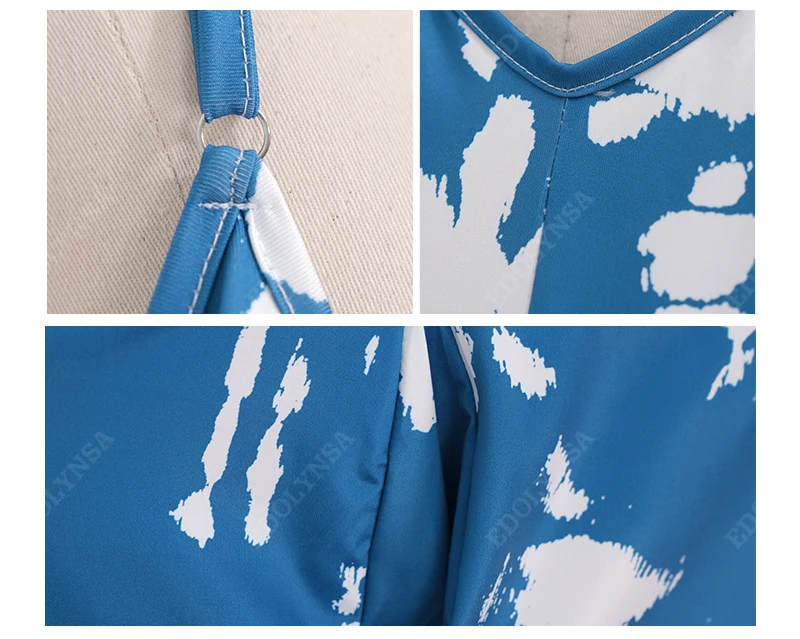 2020 Bikini Cover-ups Boho Spaghetti Strap Jumpsuit Plus Size Cotton Dress Beach Swimsuit Cover Up Sexy V-neck Beach Tunic A328