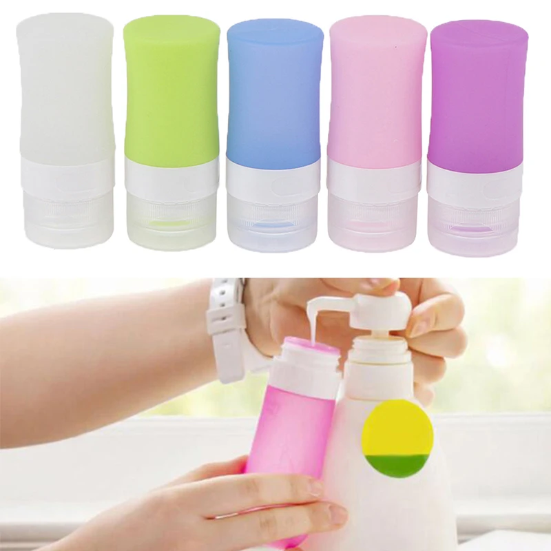 New Portable Silicone Travel Bottles Colorful Empty Cosmetic Cream Lotion Shampoo Bath Containers Refillable Bottles 38ml