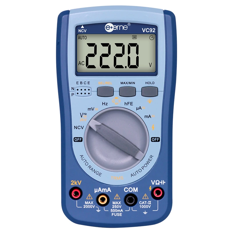 VC9802A Digital Multimeter Fully Functional Automatic Range DC/AC Tester Meter