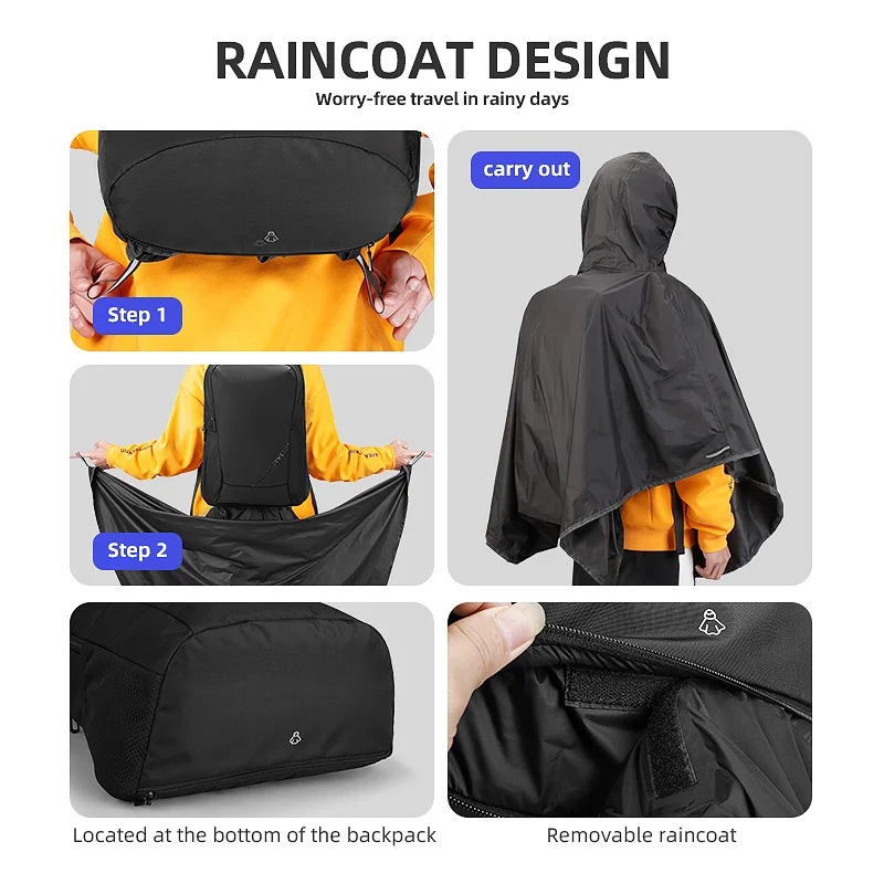 Mark Ryden 2021 New Raincoat Male Bag 15.6 Inch Laptop Water Repellent Men Backpack Black Multifunction Ultralight Business Bag