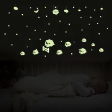 Стиль ночник ягненка ночник наклейки флуоресцентные наклейки детская спальня декоративные стены внешней торговли горячие продажи Y0