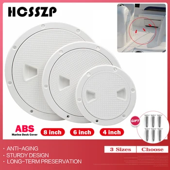 

4" ABS Round Deck Cover Tight Screw Out White Anti-corrosive Access Deck Plate for RV Boat Yacht boat accessorise marine
