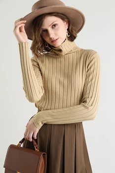 

Women Knitted Turtleneck Sweater 2020 Fall Casual Slim Cashmere Sweaters Pullover Womens Long Sleeve Elasticity Sweater