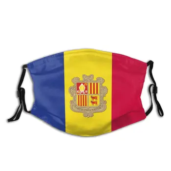 

Andorra Flag Reusable Mouth Face Mask Anti Haze Dustproof Protection Cover Respirator Muffle Mask with Filters