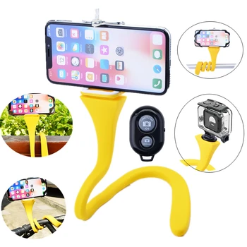 

Variety Flexible Selfie Stick Bluetooth Tripod For Phone Camera Monopod Mobile Tripode For Gopro Holder Stand Smartphone Yellow