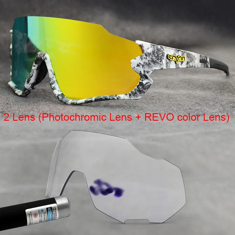 Photochromic Bicycle Sunglasses MTB Road Polarized Cycling Glasses 2 Lens Outdoor Sport Glasses Man Women Bike sunglasses skiing
