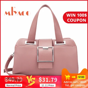 

MIYACO Female Handbag Fashion Women Shoulder Bags Lady Hand Bag Pu Leather Lagre Capacity Top Handle Bags with shoulder strap