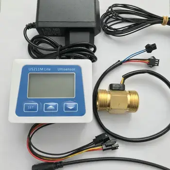 

US211M Lite USC-HS43TIT 2-45L/min Digital Flow Meter 5V Flow Reader Compatible with all our flow sensor, without temperature