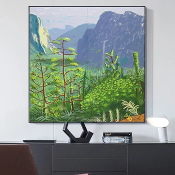 

David Hockney Jardin Tropical HD Wall Art Canvas Painting Posters Prints Modern Painting Wall Picture For Living Room Home Décor