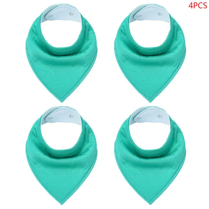 

Soft Cotton Printing 4 Pcs/set Baby Bibs Newborn Kids Drool Teething Absorbent Saliva Towel Infants Shower Gifts