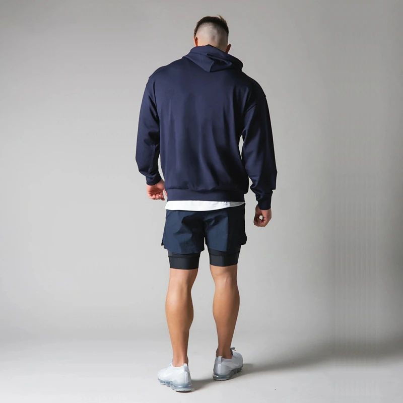 JP&UK Zipper Pocket 2021 Casual Hoodies Men Cotton Gym Sweatshirt Fitness Workout Cotton SportswearMale Pullover Tops Clothes