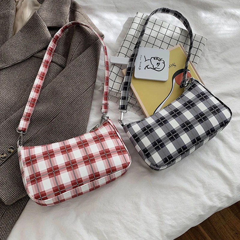 

Vintage Plaid Crossbody Bags For Women Handbags Leopard Print Women Shoulder Bags Lattice Women Messenger Bags Square Lady Totes