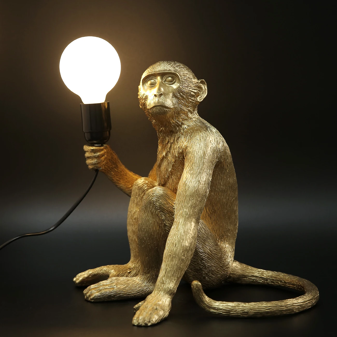 Resin Monkey Pendant Lights Lighting Resin Loft Hemp Rope Hanging Lamp Luminaires Bar Cafe