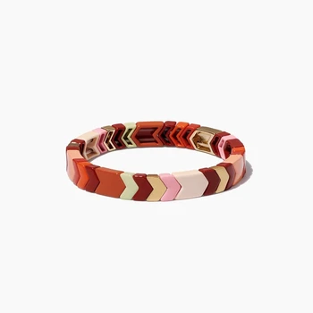 

C.QUAN CHI Color Arrow Alloy Charm Bracelets Bohemian Style Stretchable Stack Cuff Bangle Jewelry Gift(17B)