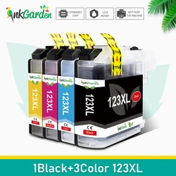 Cartouches d'encre de remplacement, pour Brother LC 123 LC123XL, pour Brother DCP J4110DW DCP J552DW DCP J752DW MFC J652, 4 10 pièces 