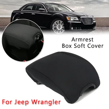 

100% Brand New Central Armrest Box Soft Cover Black For Jeep Wrangler JK JKU 11-17 Accessories Durable And Practical