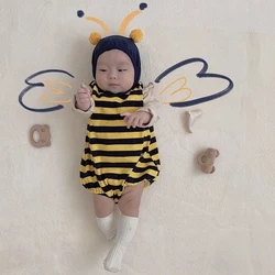 Vêtements pour bébé, nouvelle collection printemps 2022, combinaison mignonne à manches longues, modèle petite abeille, nouveau né, bébés garçons filles, envoyer des chapeaux, 3 à 24 mois 