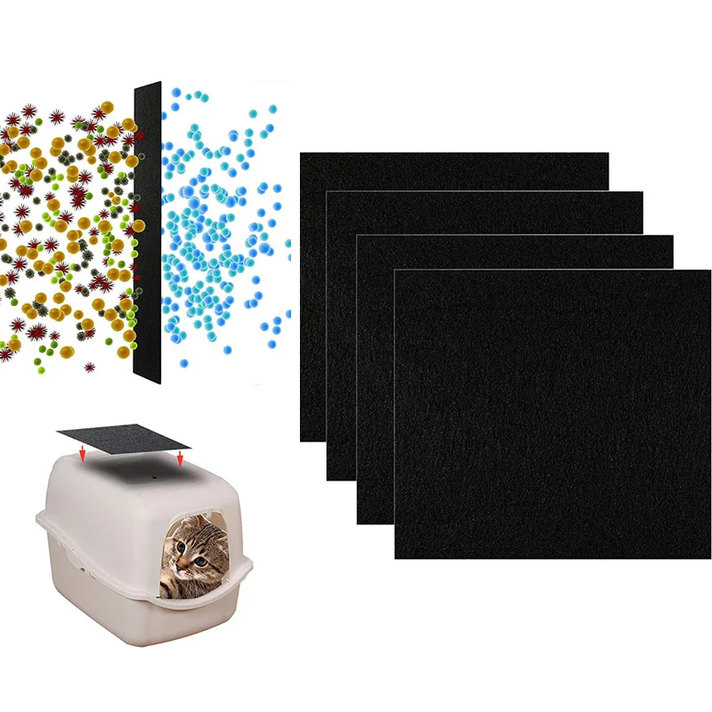 Charcoal Cats Litter Box Replacment Filter Hooded Boxes Pans Carbon Odor Filters J8 #3 | Дом и сад