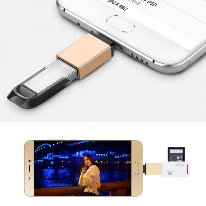 OTG USB 3,0 type C адаптер USB-C type-C конвертер для huawei samsung Xiaomi Mi5 Mi6 мышь клавиатура USB диск флэш-накопитель-адаптер