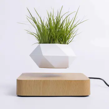 

Levitating Air Bonsai Pot Rotation Flower Pot Planters Magnetic Suspension Floating Pot Potted Plant Home Desk Decor