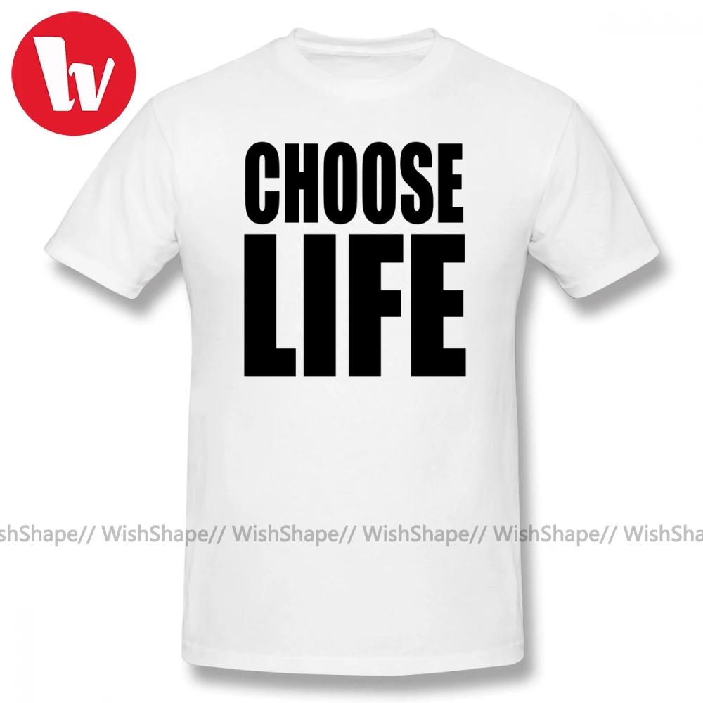 Футболка Choose Life мужская повседневная футболка с буквенным принтом графическая