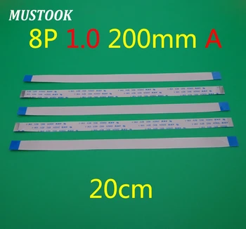 

50X New FFC FPC flat flexible cable 1.0mm pitch 8 pin 8pin Forward Length 200mm Width 9mm Ribbon Flex Cable