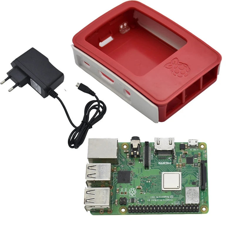 4 в 1 для Raspberry Pi 3 Model B + (Plus) + Abs чехол + 5 В 2.5A адаптер питания для Raspberry Pi 3B + радиаторы