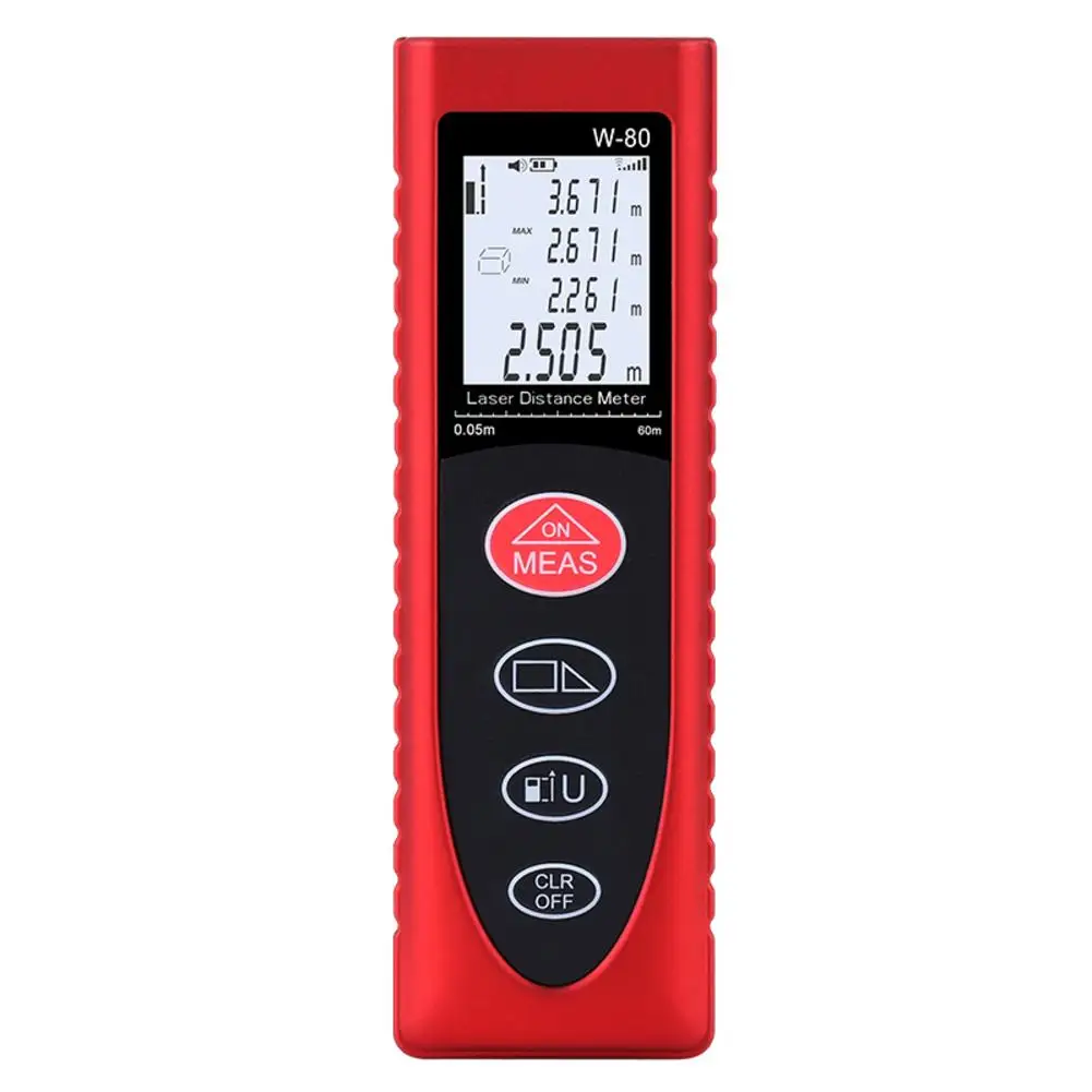 

80m Laser Rangefinder Portable Digital Laser Distance Meter Battery-powered Laser Range Finder Distance Build Measure Device