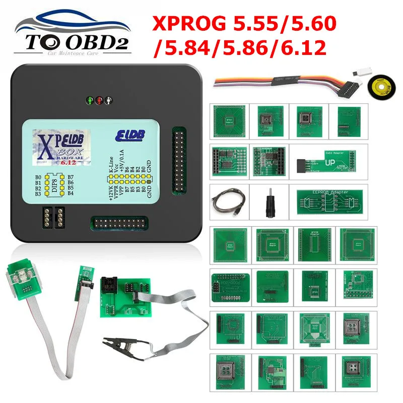ПРОГРАММАТОР XPROG V5.55 V5.86 V6.12 V6.17 5 86 м металлический корпус 6 12 55 ECU инструмент Prog M Box V