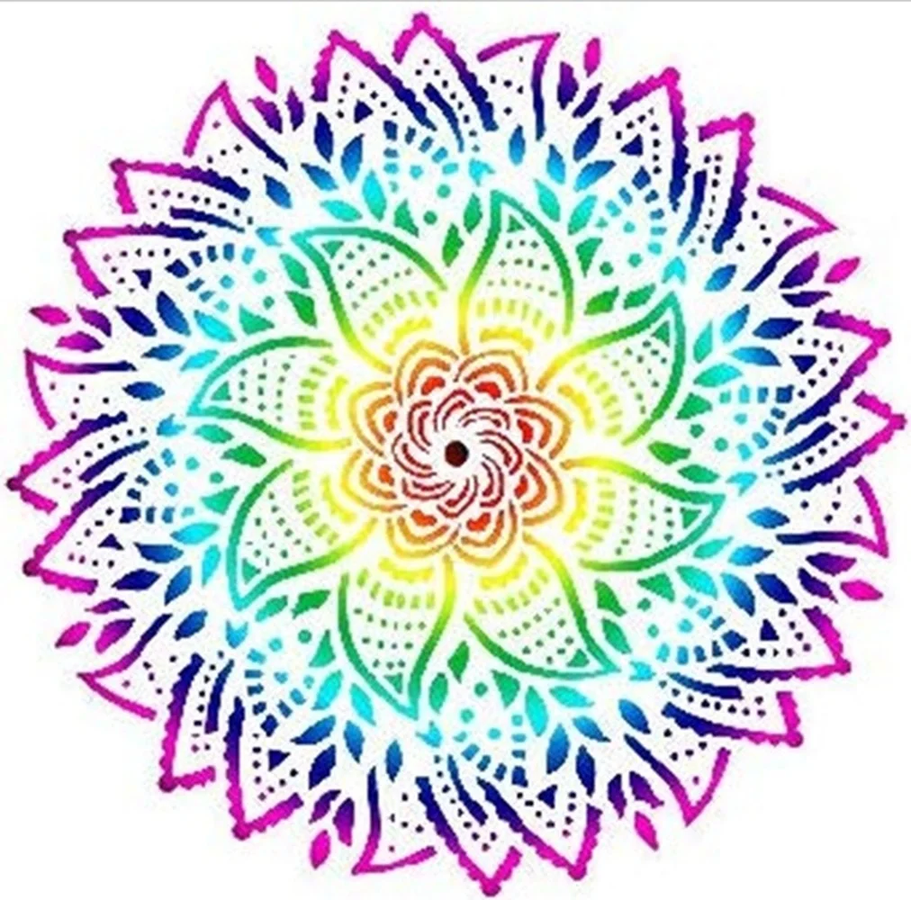 DIY Craft Layering Mandala трафареты для краски на деревянной стене искусство альбом