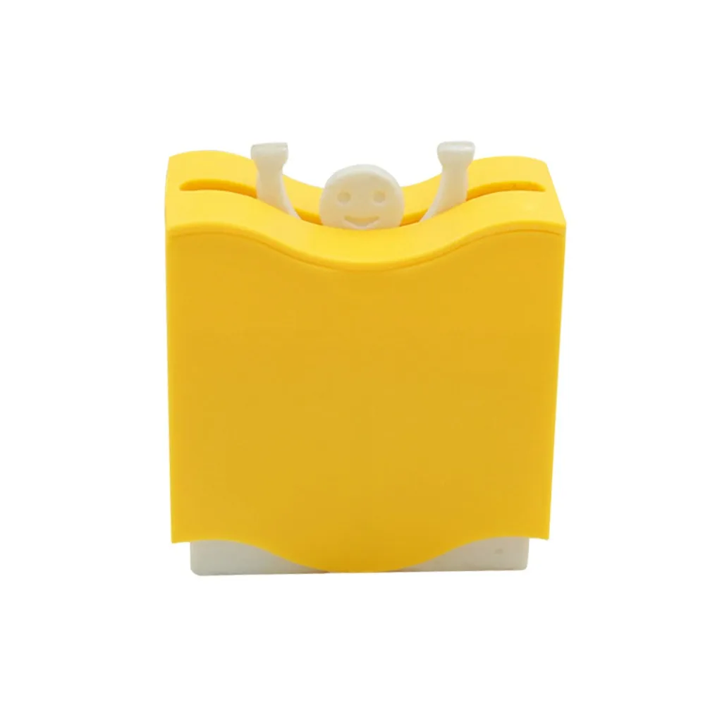 Украшение для домашнего барного стола, модная пластиковая автоматическая зубочистка, многоцветная тяжелая атлетика, коробка для зубочисток со смайликом - Цвет: Цвет: желтый