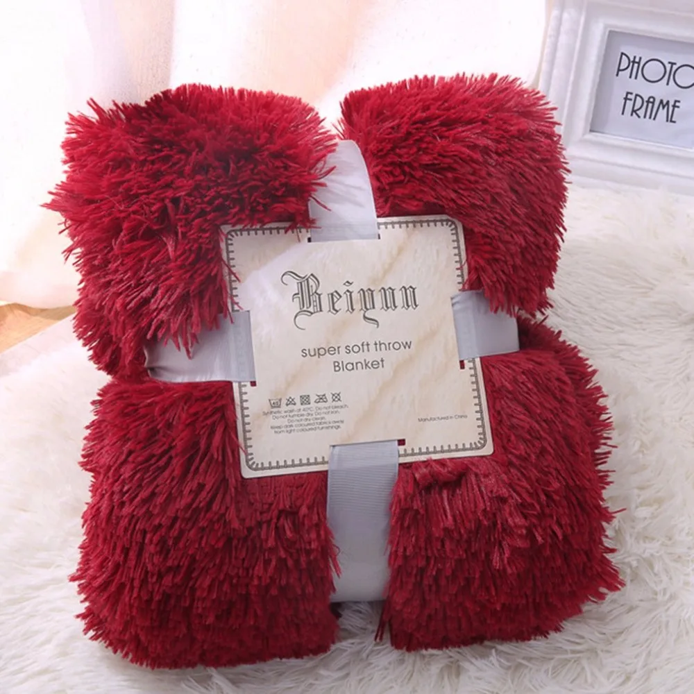 Multifunctional 130x160cm Plush Blanket For Cozy Sofa Bed Air Conditioning Bedspreads Mantas Carpet Thicken Warm Throw Blanket